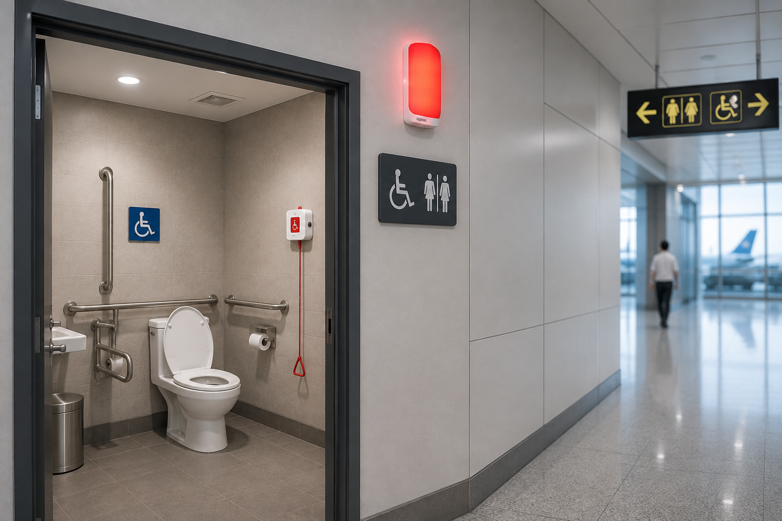 chuông gọi nhà vệ sinh người khuyết tật, giải pháp gọi hỗ trợ khẩn cấp