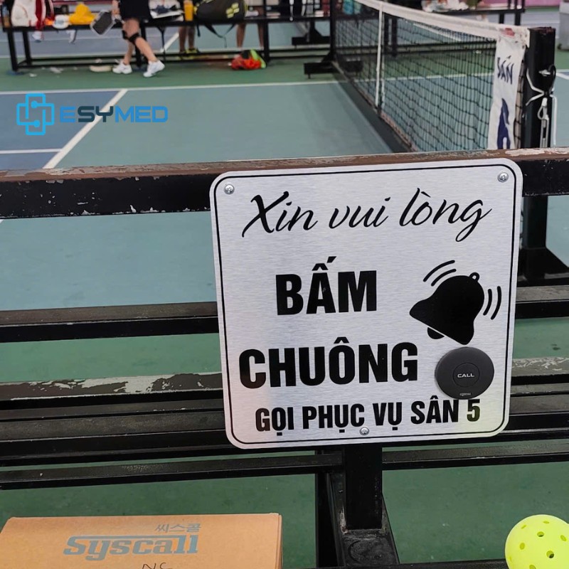 giải pháp chuông gọi phục vụ lắp tại sân pickleball