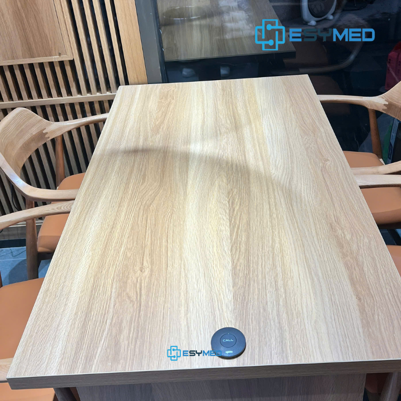 esymed hoàn thiện lắp đặt chuông gọi phục vụ không dây cho nhà hàng dozo sushi cơ sở trần duy hưng