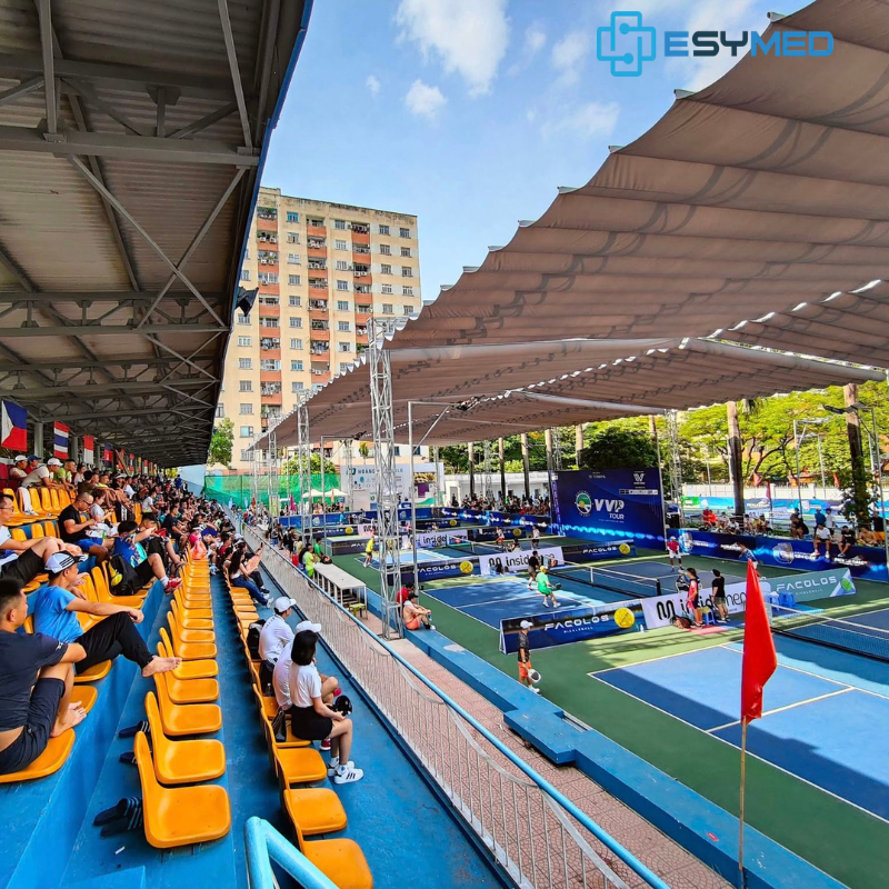 esymed lắp chuông gọi phục vụ tại cụm liên hợp sân pickleball trung tâm văn hoá cầu giấy