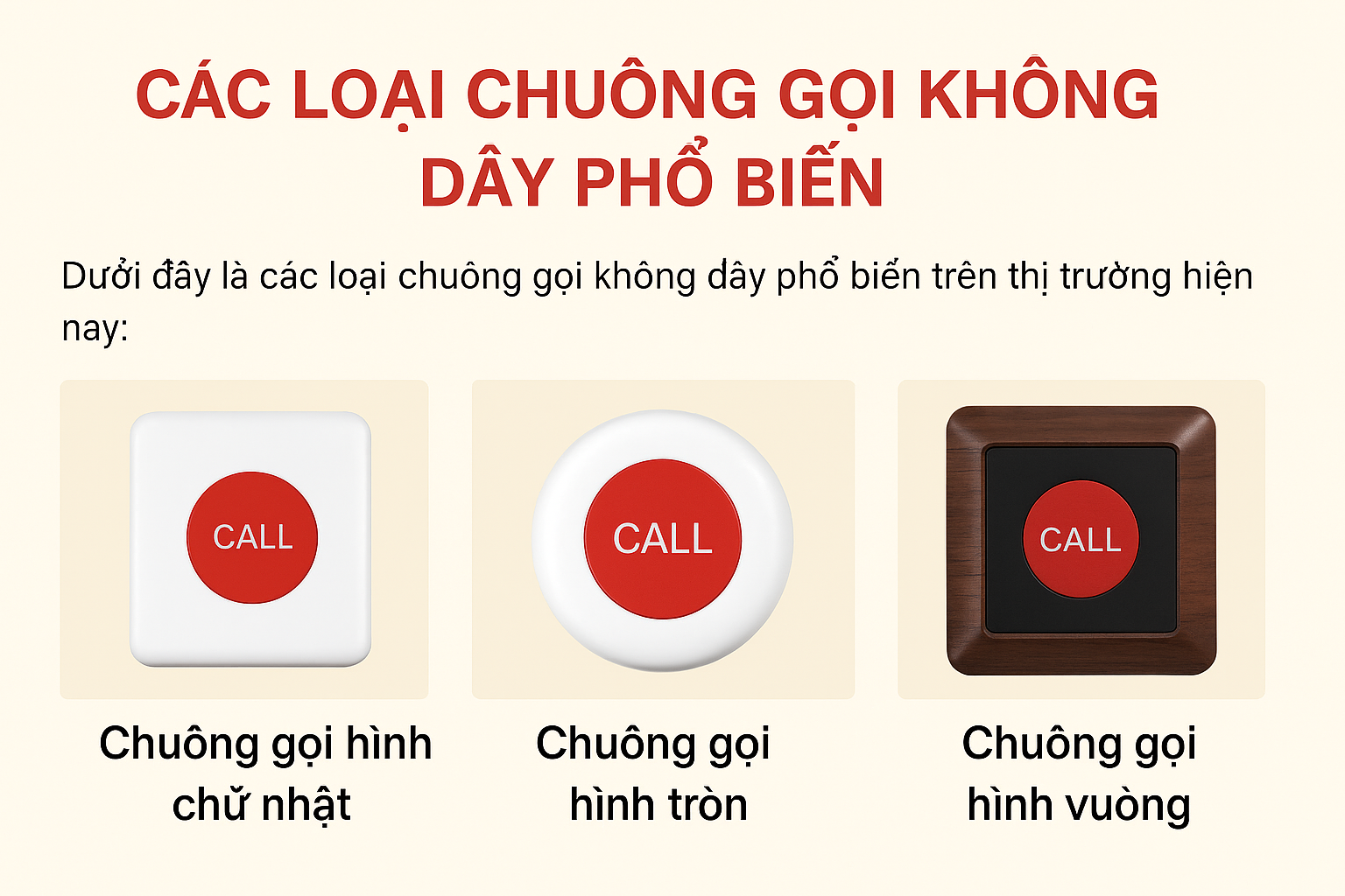 các mẫu chuông gọi phục vụ